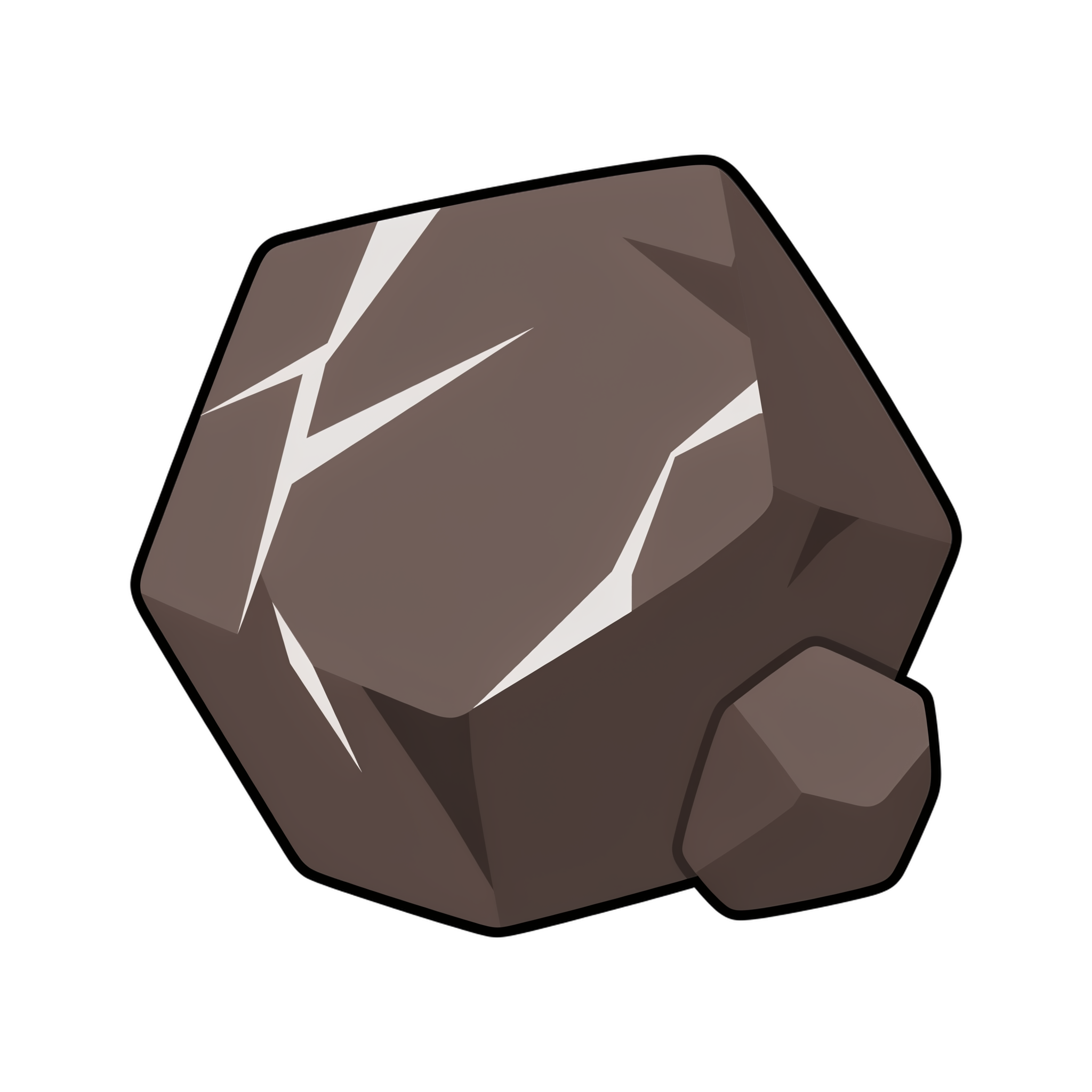 A stylized stone game prop generated with DreamLayer